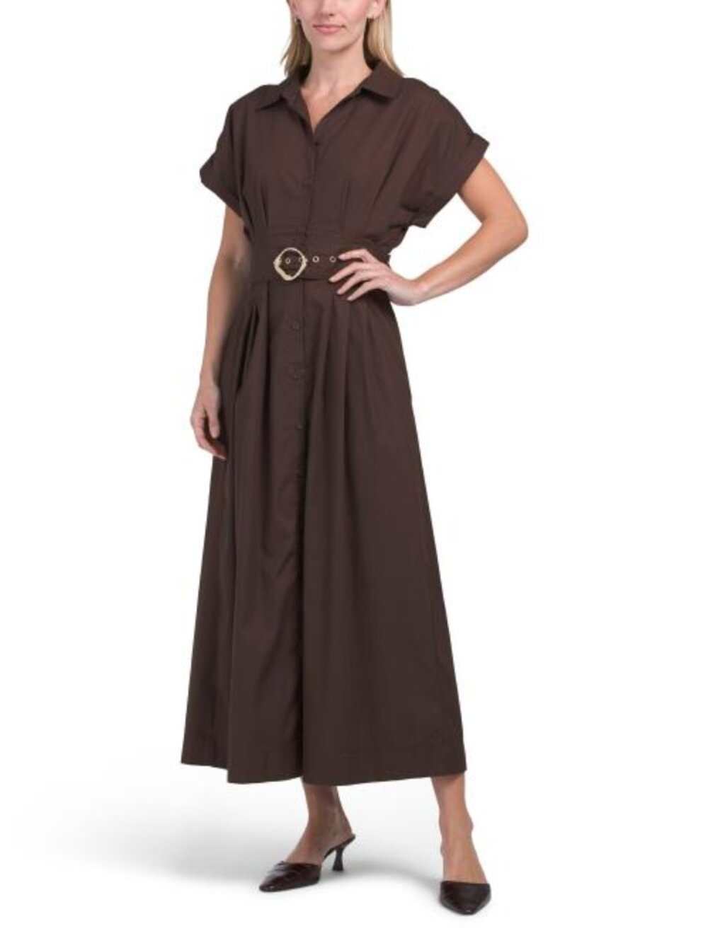NICOLE MILLER NEW YORK Belted Shirt Dress
